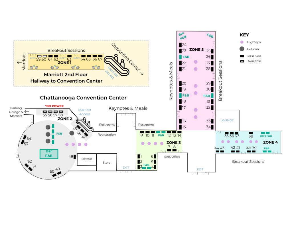 2026 SAIS Annual Conference sponsor booth map