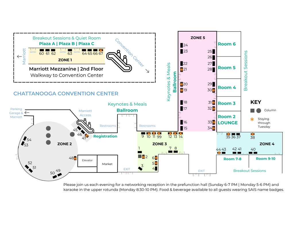 2026 SAIS Annual Conference sponsor booth map